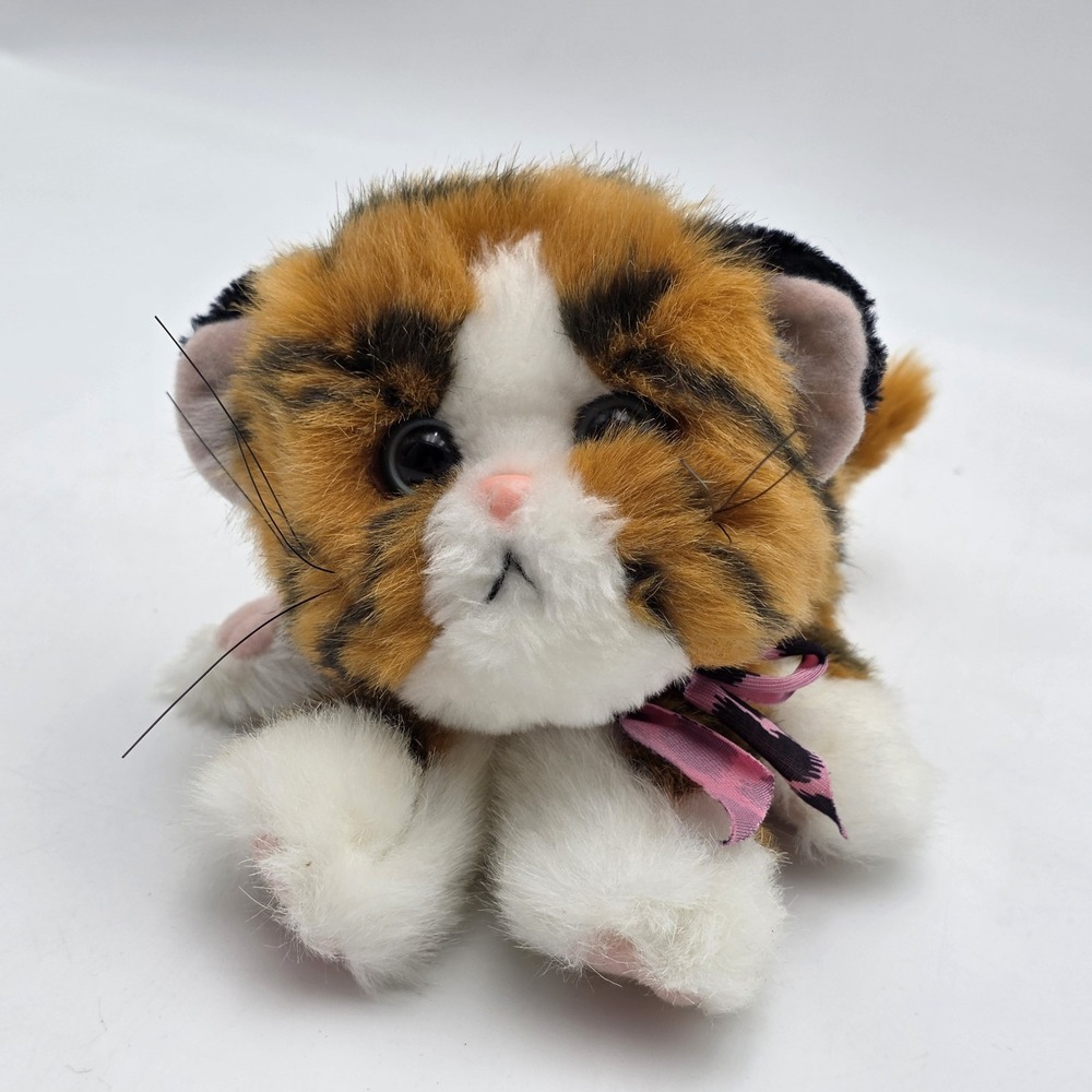 Vintage 1993 Tyco Kitty Kitty Jungle Kittens 9" Plush Purring Striped Tiger READ
